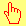 Rechte Hand mit einem Zeigefinger, der nach oben zeigt